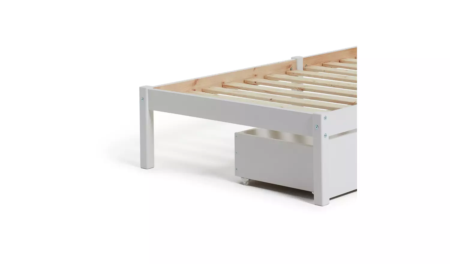 Argos Home Mia Single Bed Frame with 2 Drawers - White