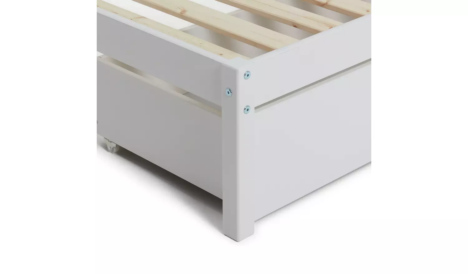 Argos Home Mia Single Bed Frame with 2 Drawers - White