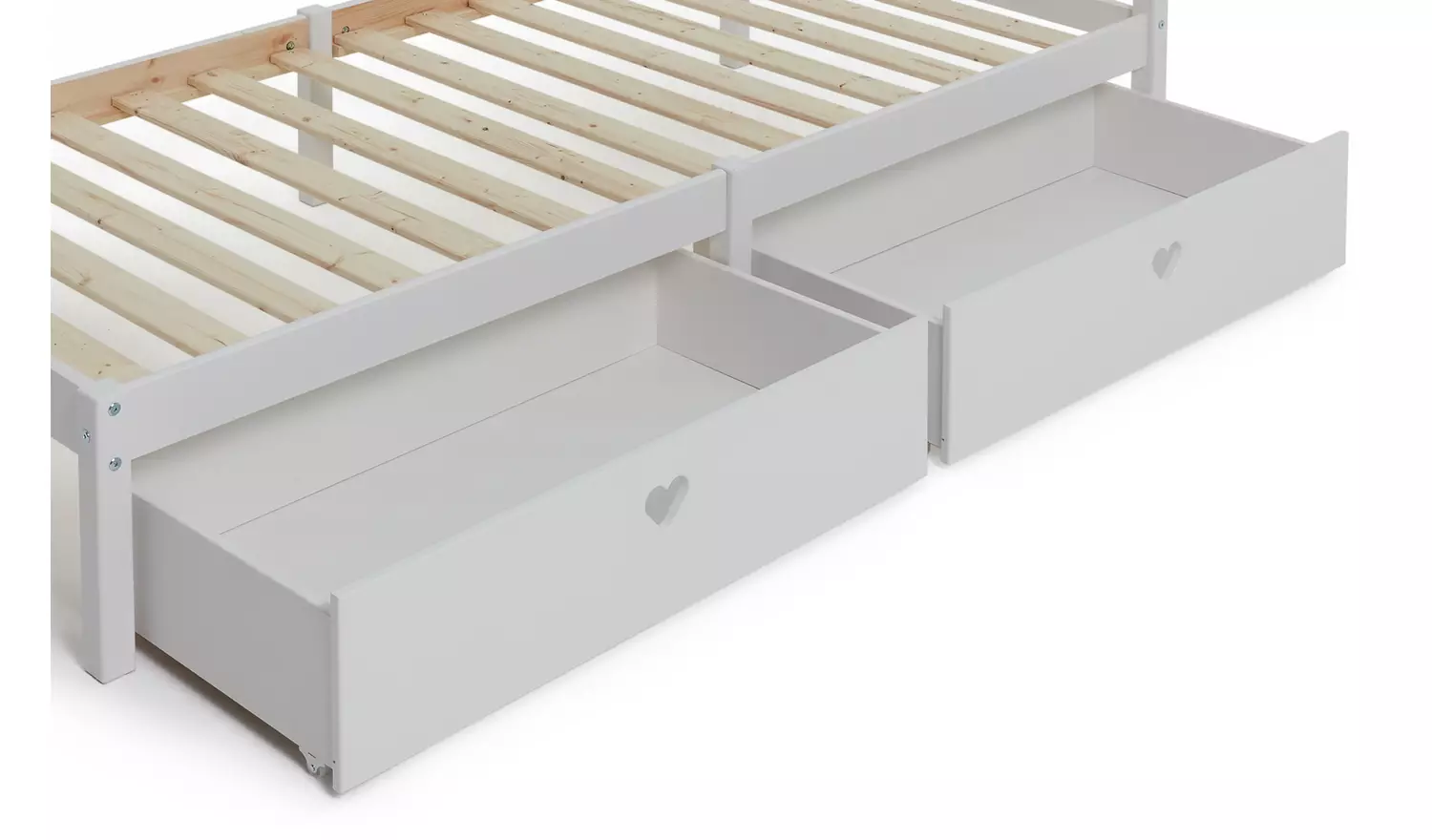 Argos Home Mia Single Bed Frame with 2 Drawers - White