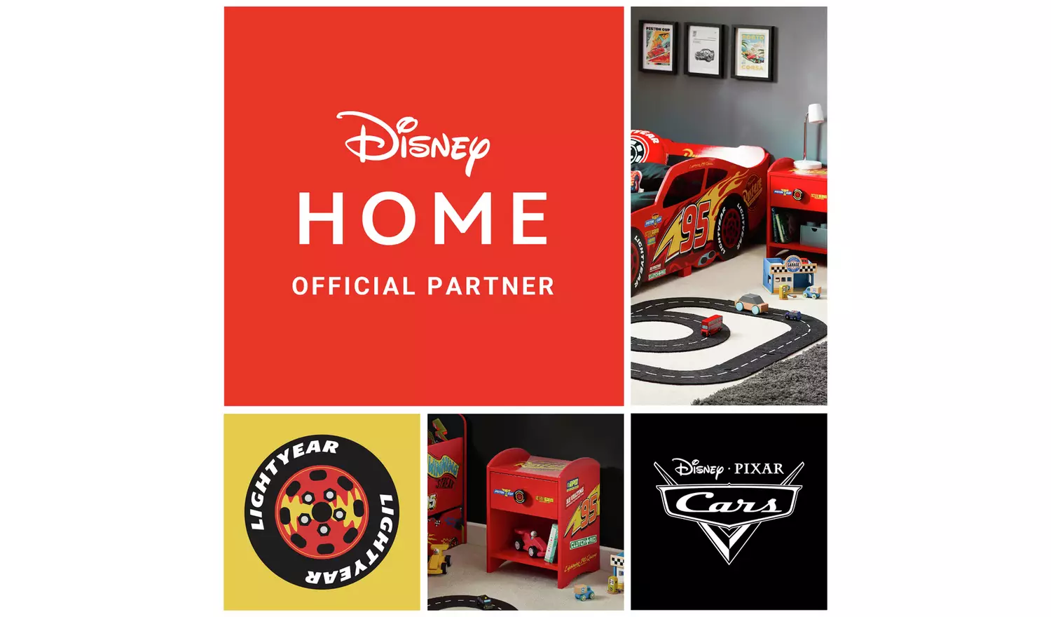 Disney Lightning McQueen Toddler Bed - Red