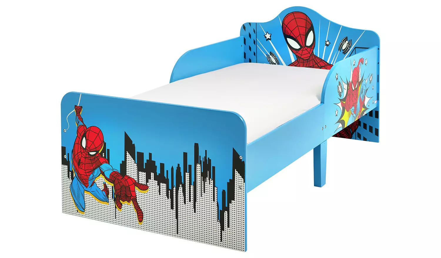Disney Marvel Spiderman Toddler Bed - Blue