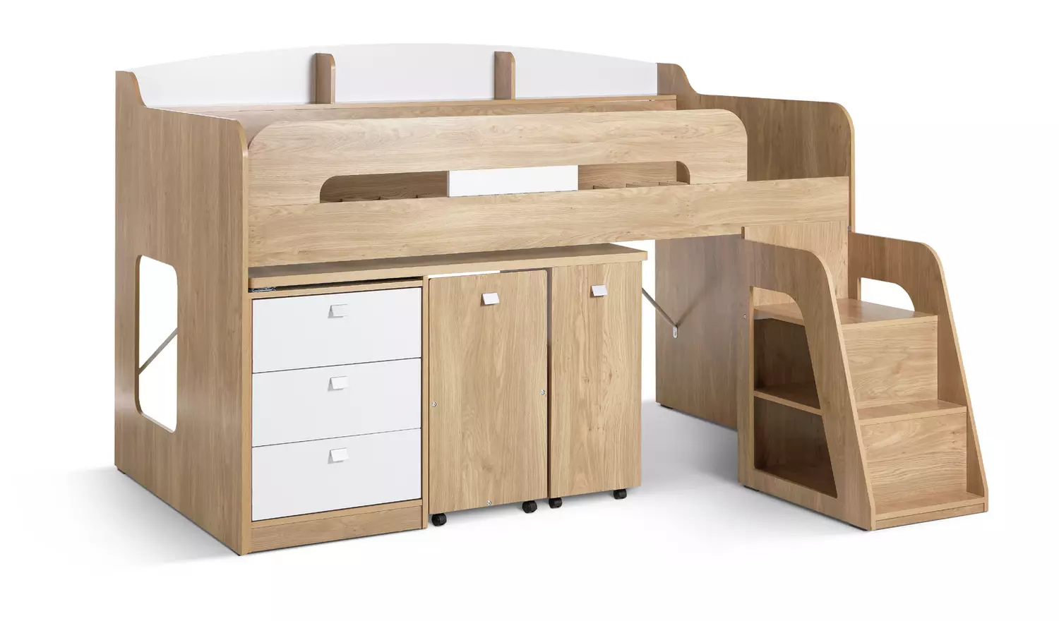 Habitat Ultimate Storage Mid Sleeper&Kids Mattress -Beech