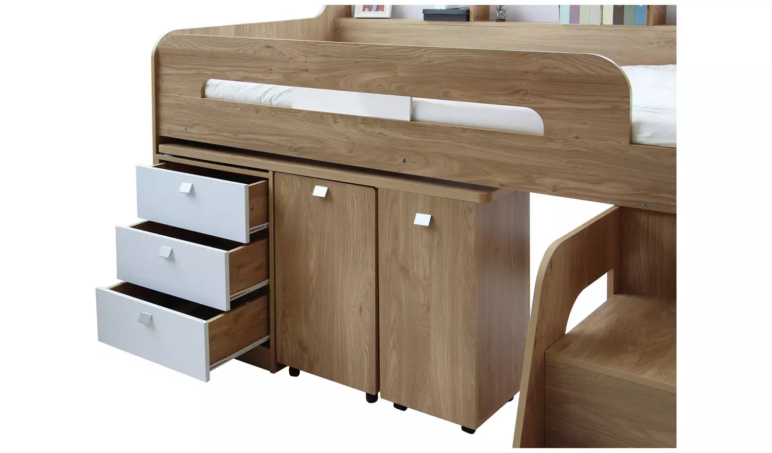 Habitat Ultimate Storage Mid Sleeper&Kids Mattress -Beech