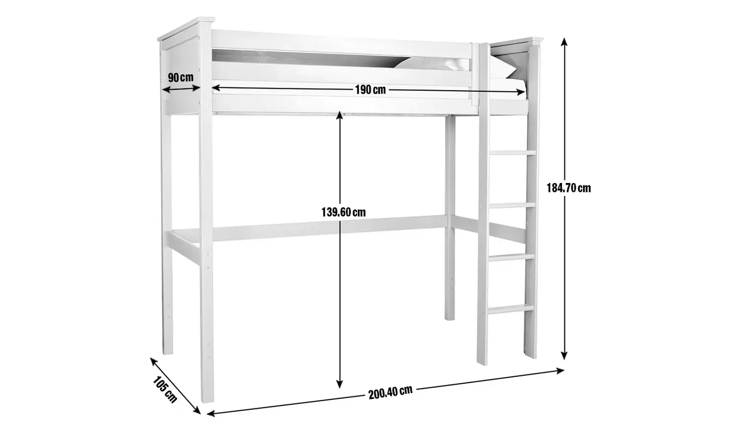 Habitat Brooklyn High Sleeper Bed Frame - Green