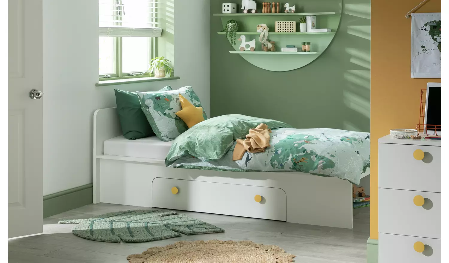 Habitat Rudi Single Storage Bed Frame - White