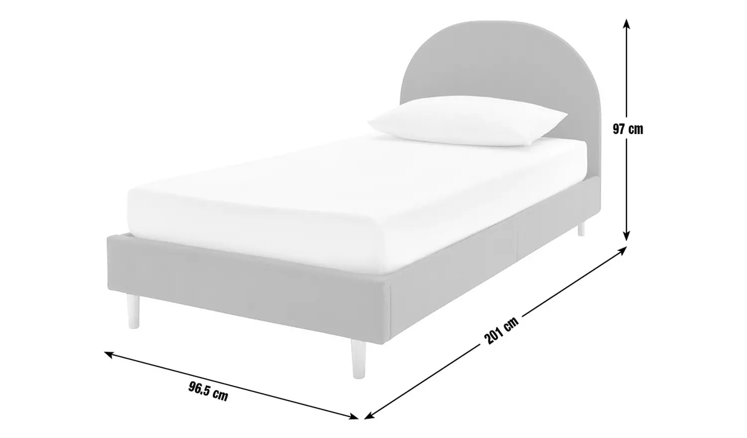 Habitat Olivia Single Bed Frame - Grey