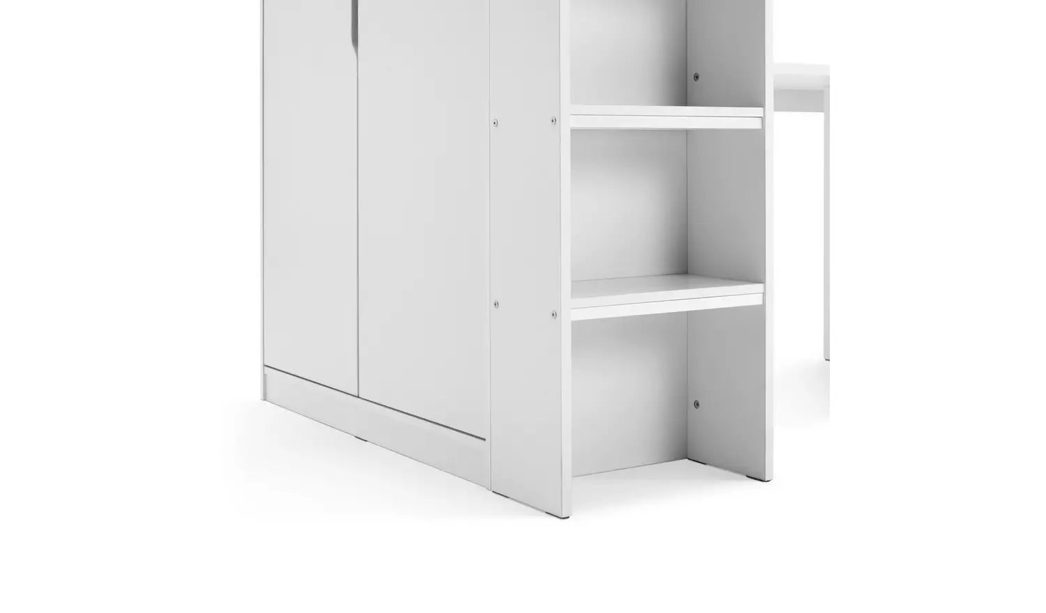 Habitat Jude High Sleeper Bed with Wardrobe & Mattress-White