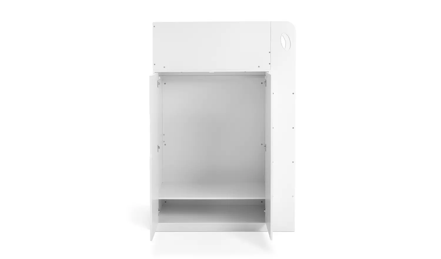 Habitat Jude High Sleeper Bed with Wardrobe & Mattress-White