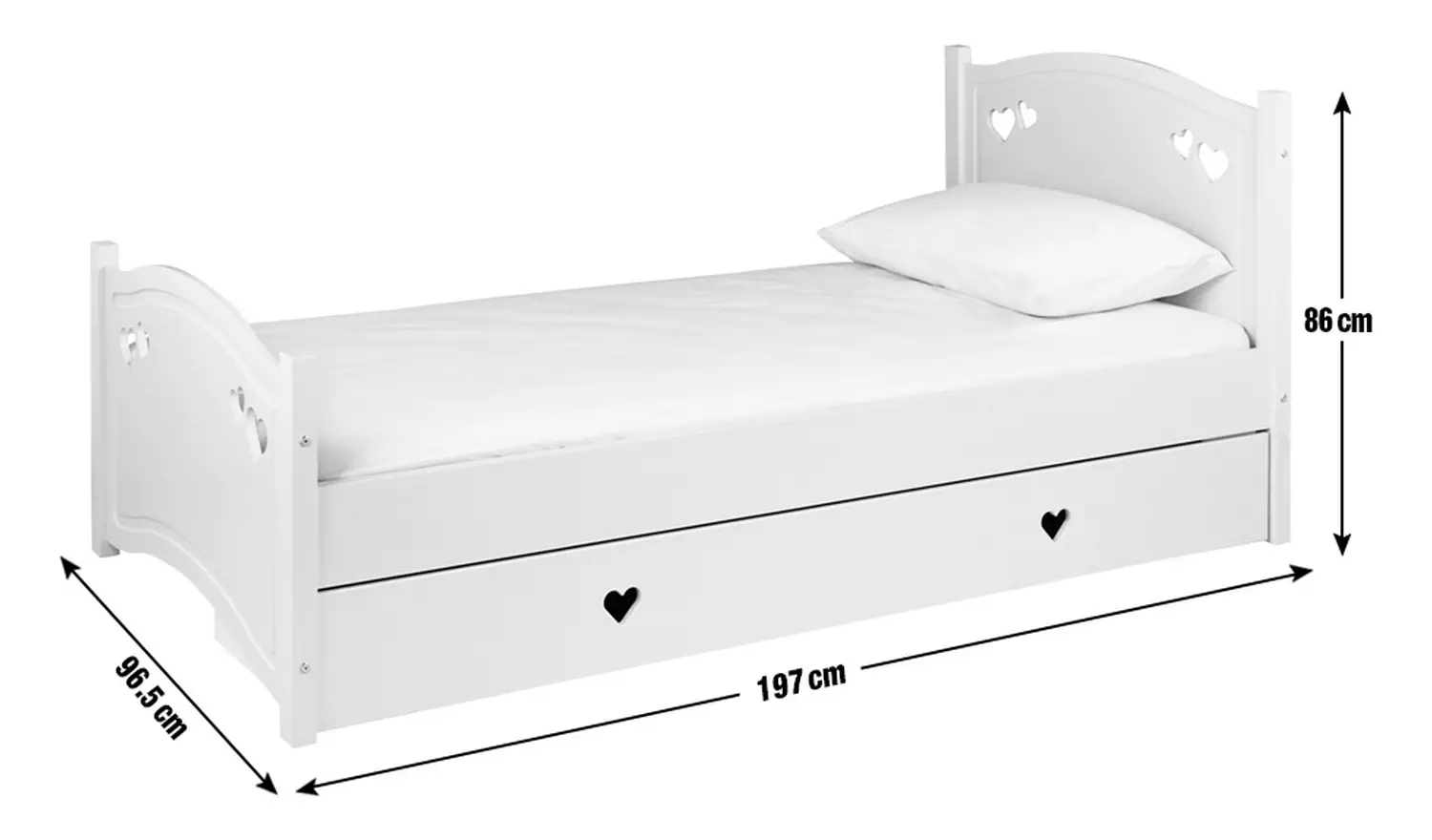 Argos Home Mia Single Bed and Mattress - White