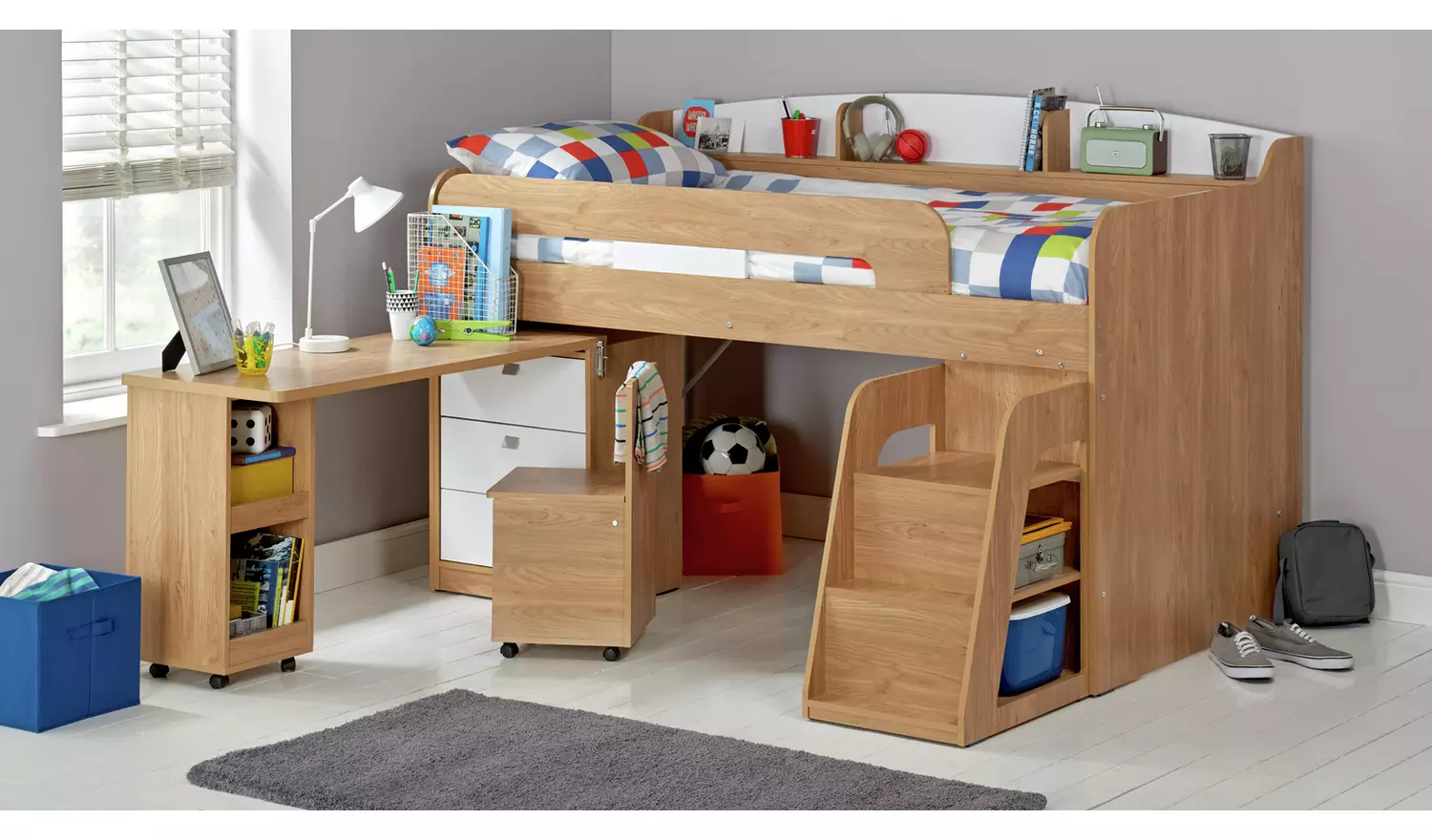 Habitat Ultimate Storage Mid Sleeper Bed Frame - Beech