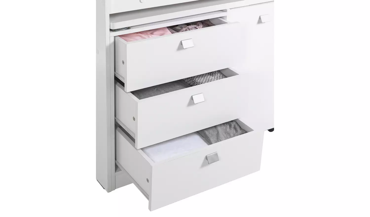 Habitat Ultimate Storage Mid Sleeper and Mattress - White