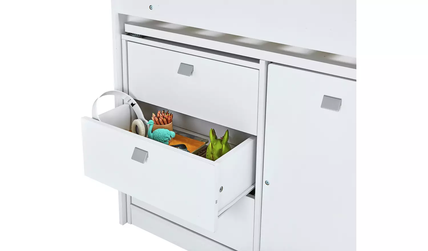 Habitat Ultimate Storage Mid Sleeper and Mattress - White