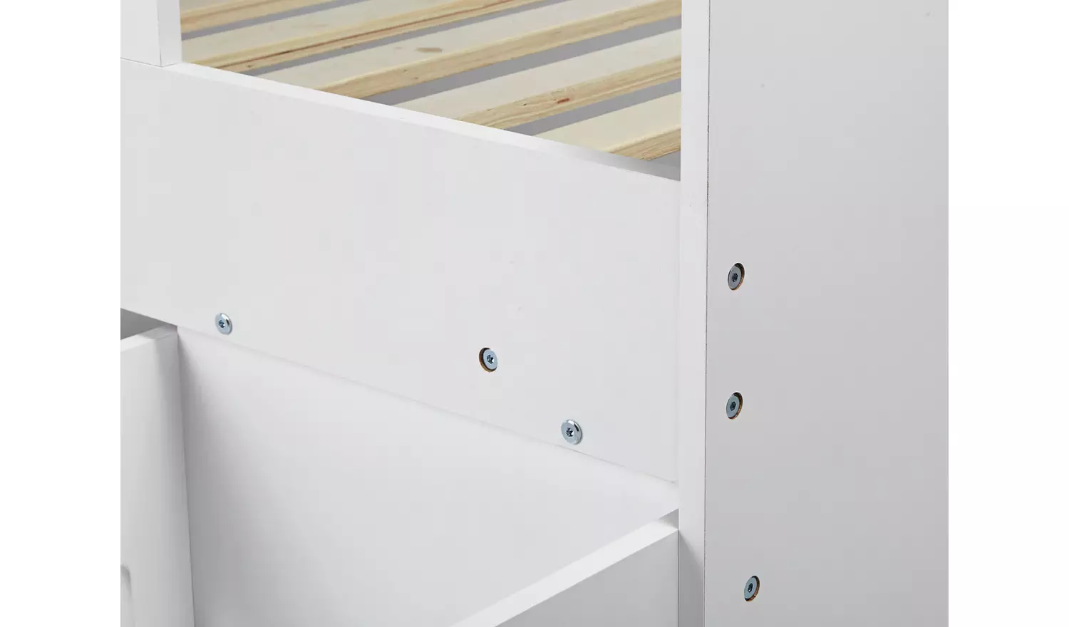 Habitat Ultimate Storage Mid Sleeper and Mattress - White