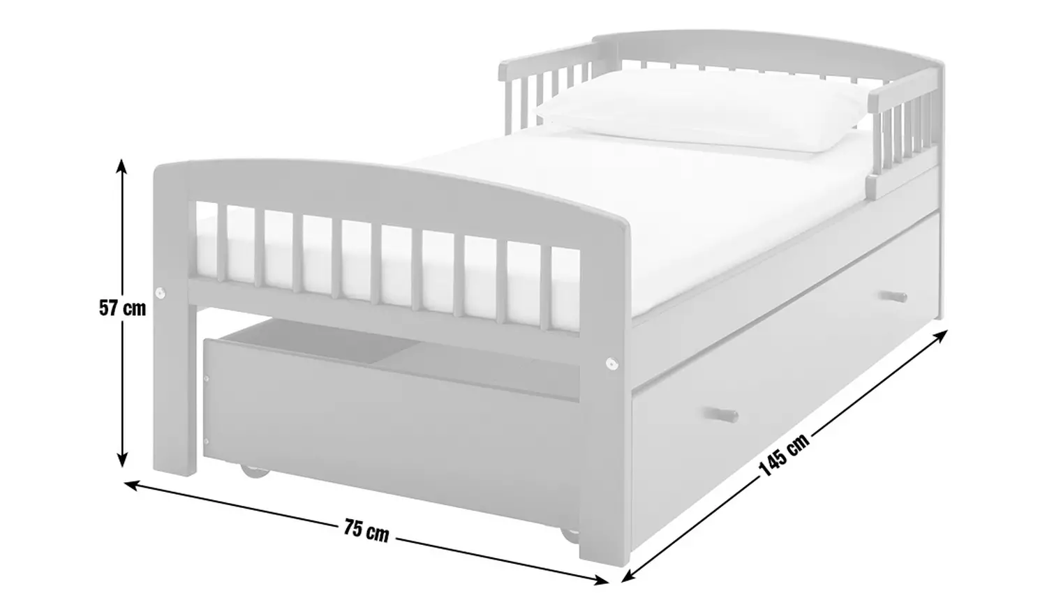 Argos Home Jesse Toddler Bed With Drawer - Ink Blue