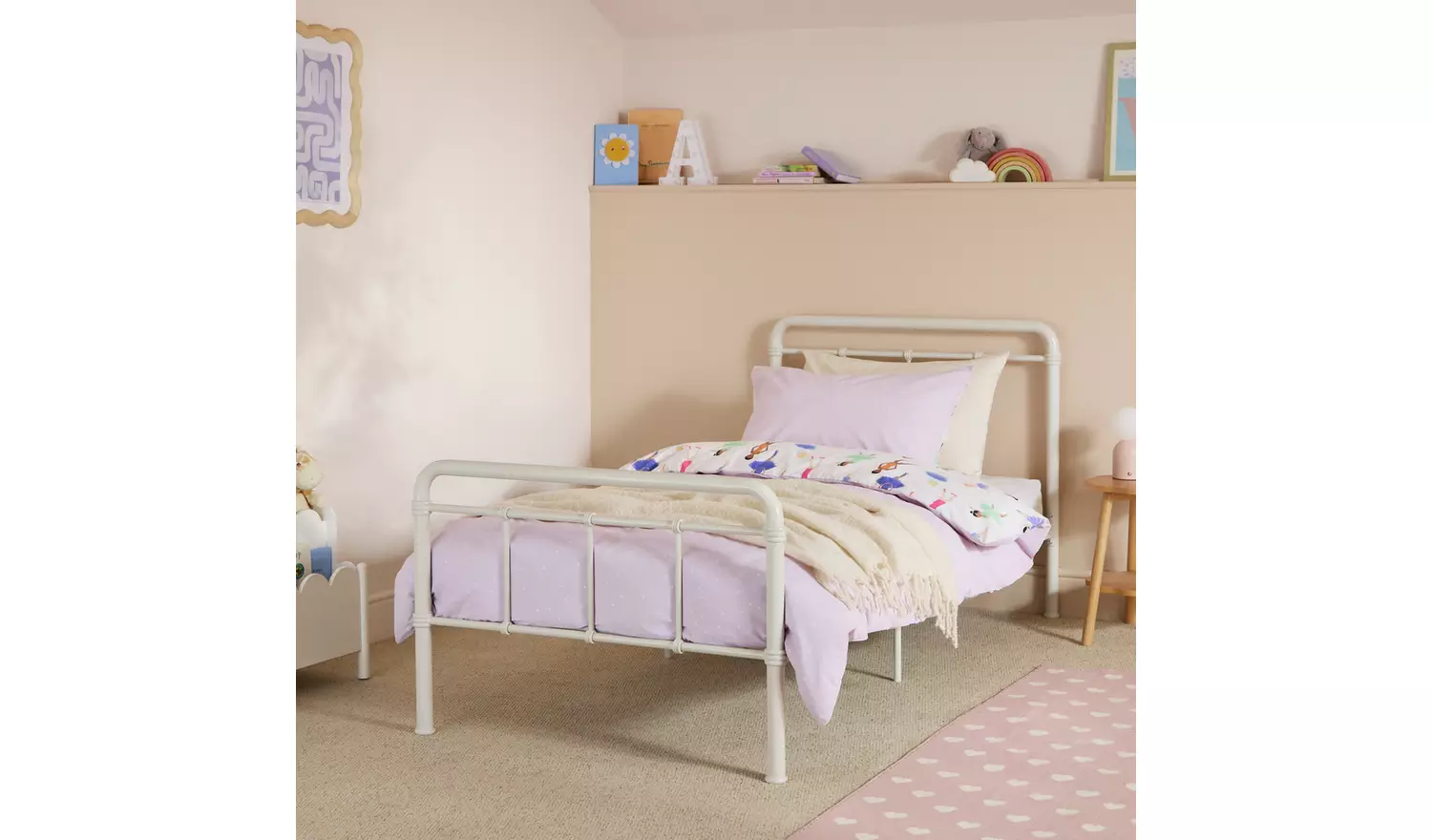 Habitat Kids Agnes Metal Single Bed Frame - White