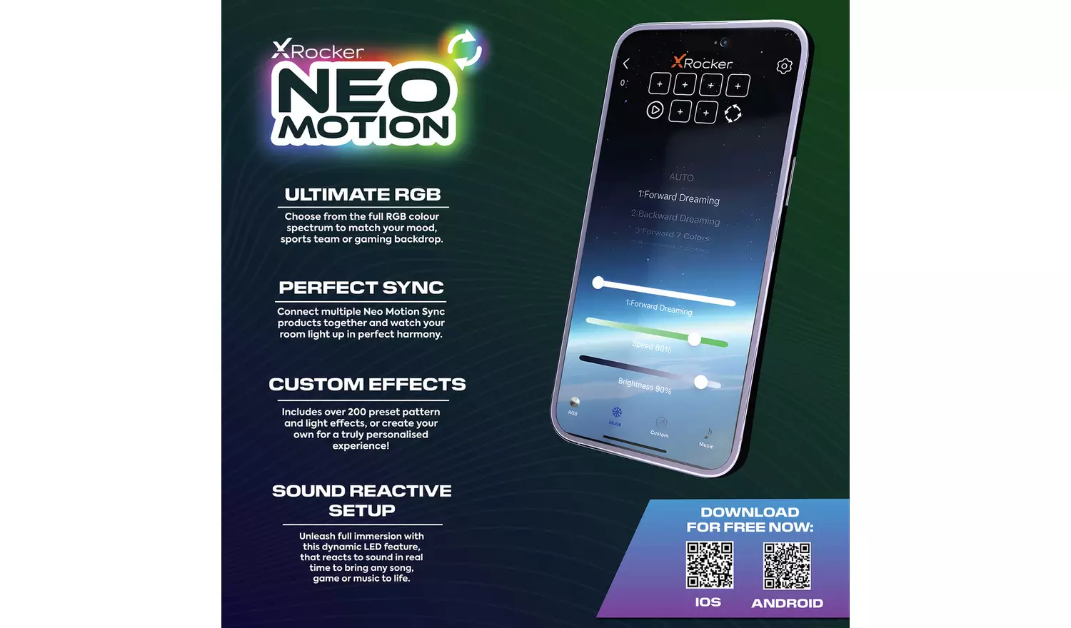 X Rocker HQ RGB LED Gaming High Sleeper Bed with Desk- Black