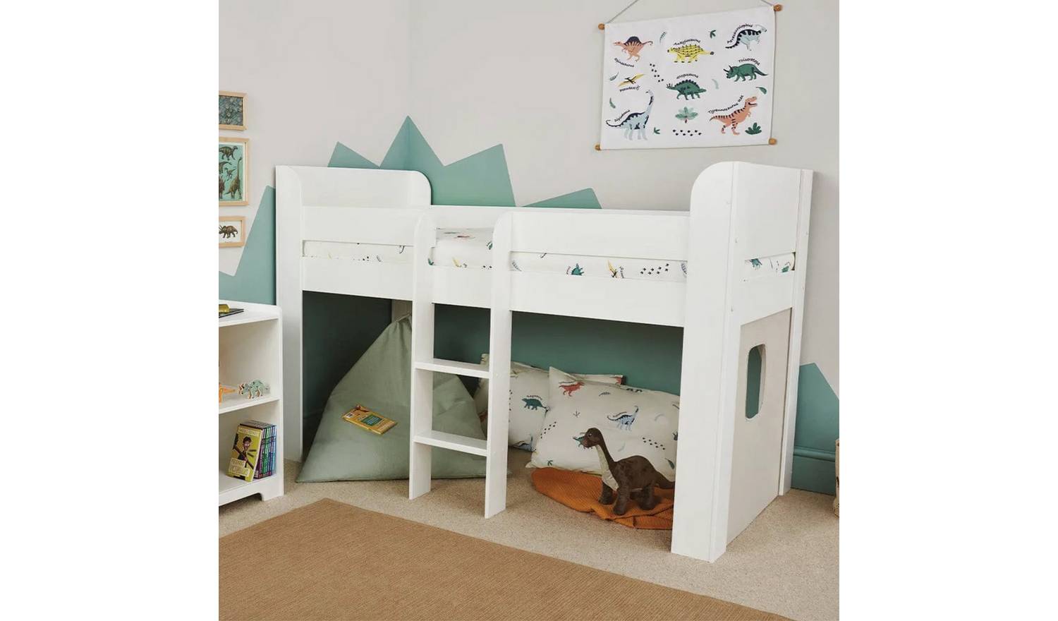 Great Little Trading Company Paddington MidSleeper Bed-White