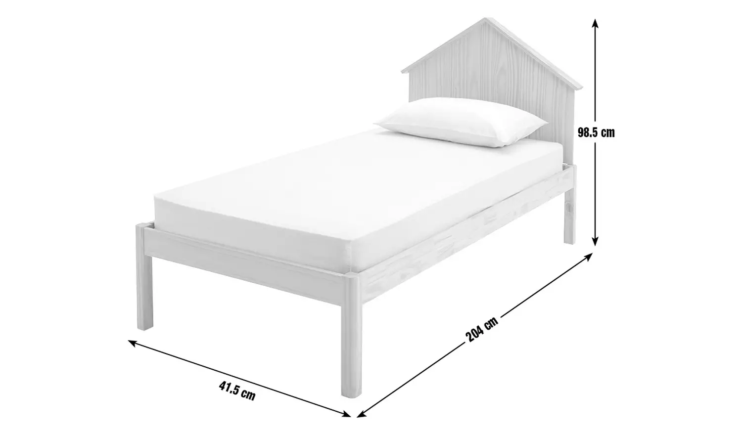 Habitat Kids Casa House Headboard Bed Frame - Pine