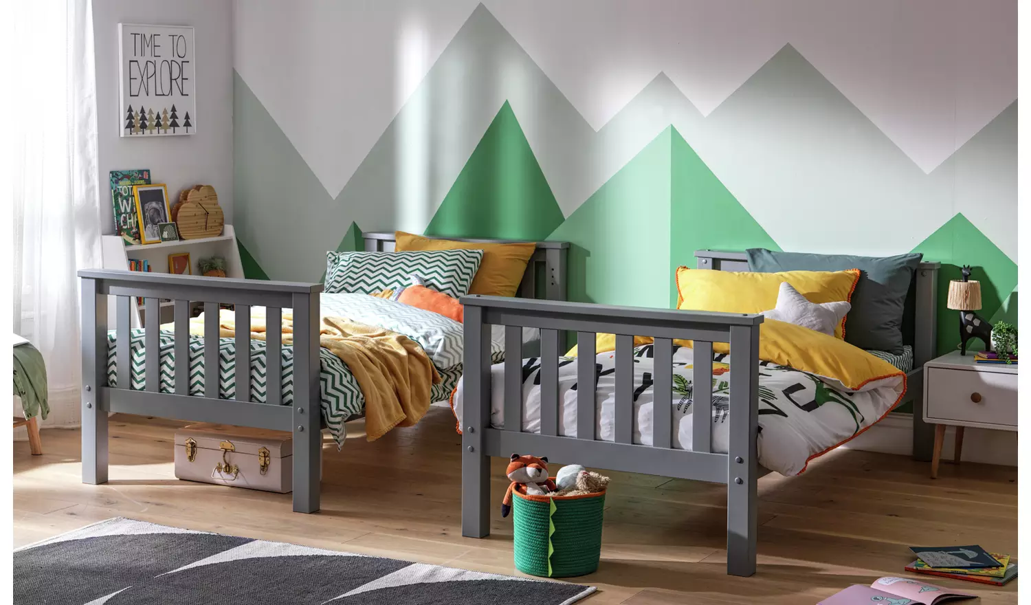 Habitat Heavy Duty Detachable Bunk and 2 Mattresses - Grey