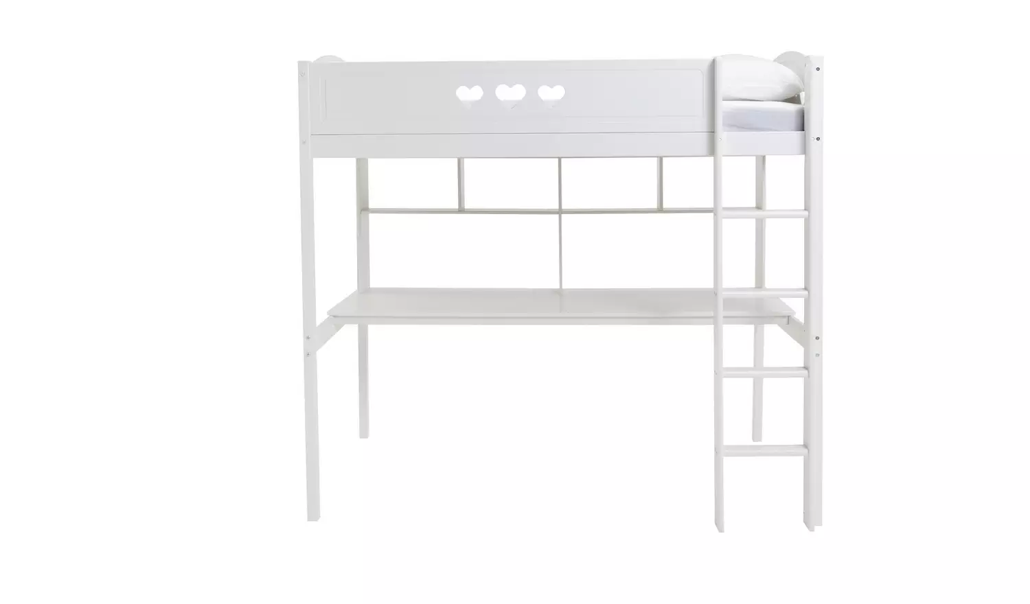 Argos Home Mia High Sleeper Bed Frame & Desk - White