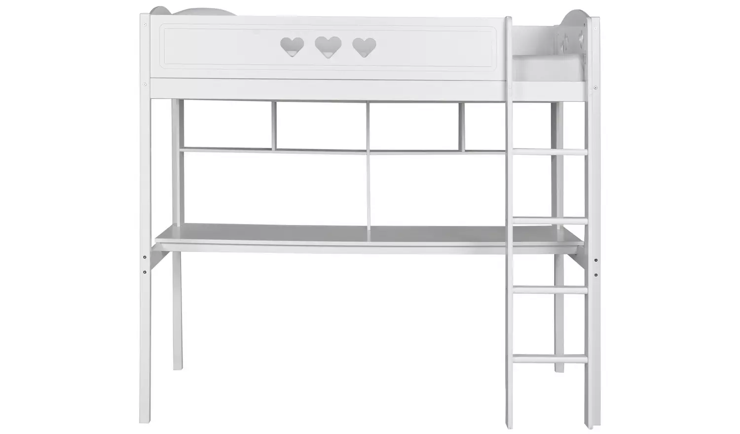 Argos Home Mia High Sleeper Bed Frame & Desk - White