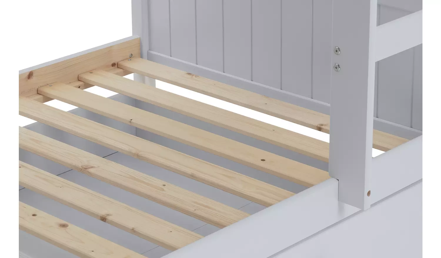 Habitat Detachable Bunk Bed Frame with Trundle - Grey