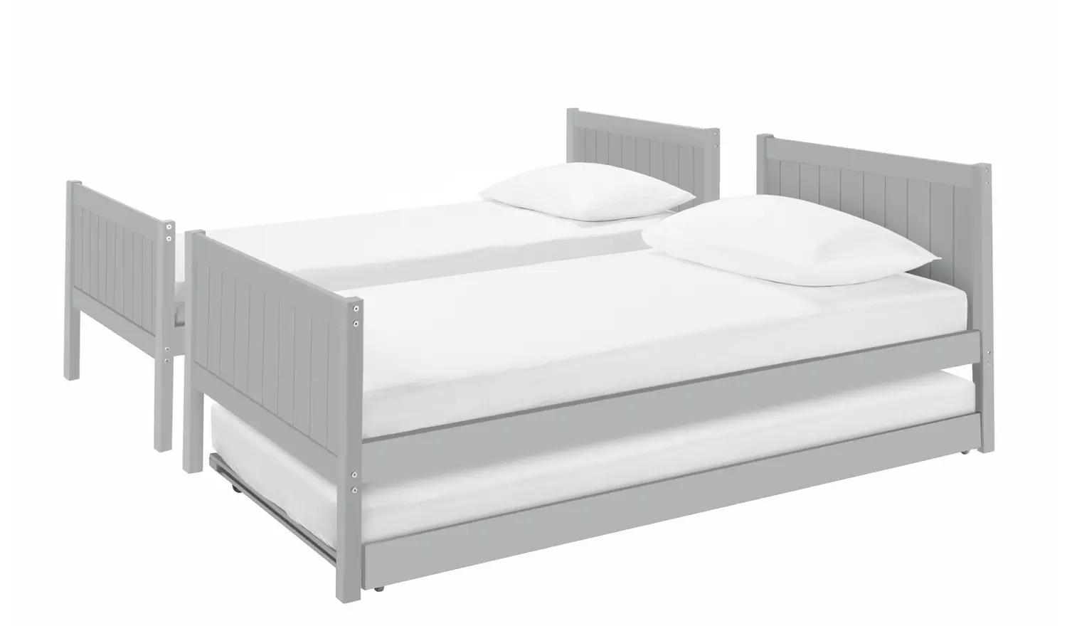 Habitat Detachable Bunk Bed Frame with Trundle - Grey