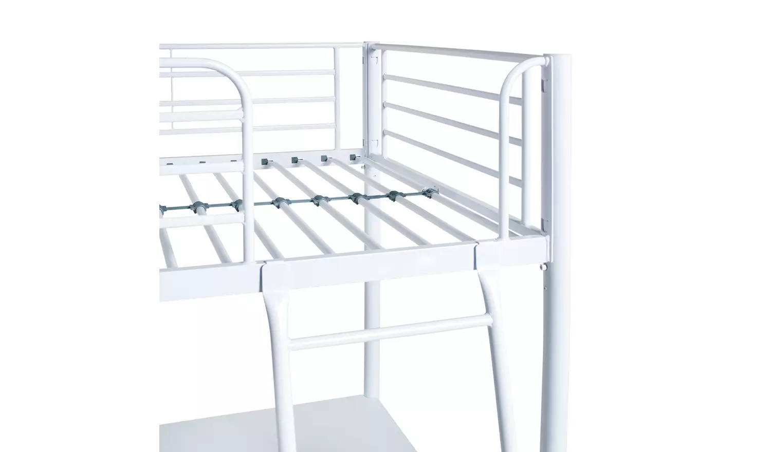 Habitat Riley High Sleeper Metal Bed Frame & Desk-White