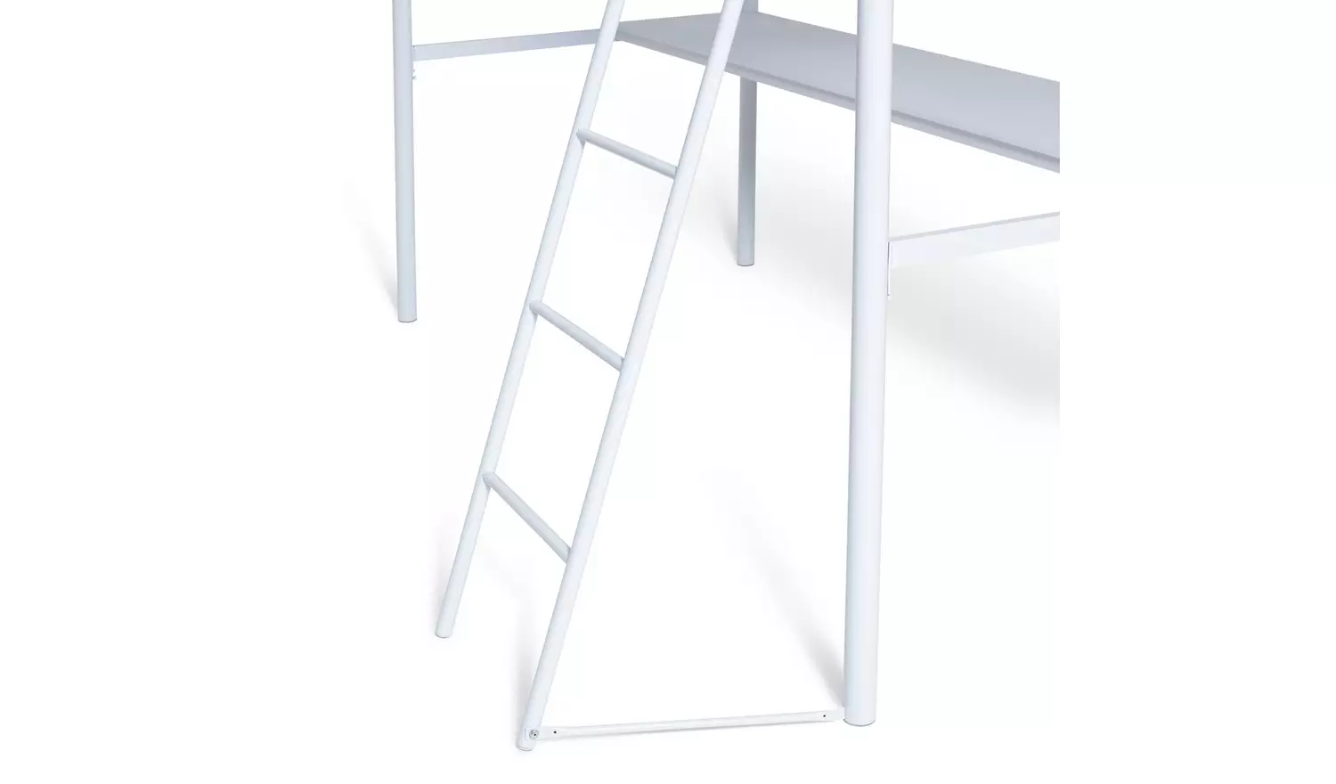 Habitat Riley High Sleeper Metal Bed Frame & Desk-White