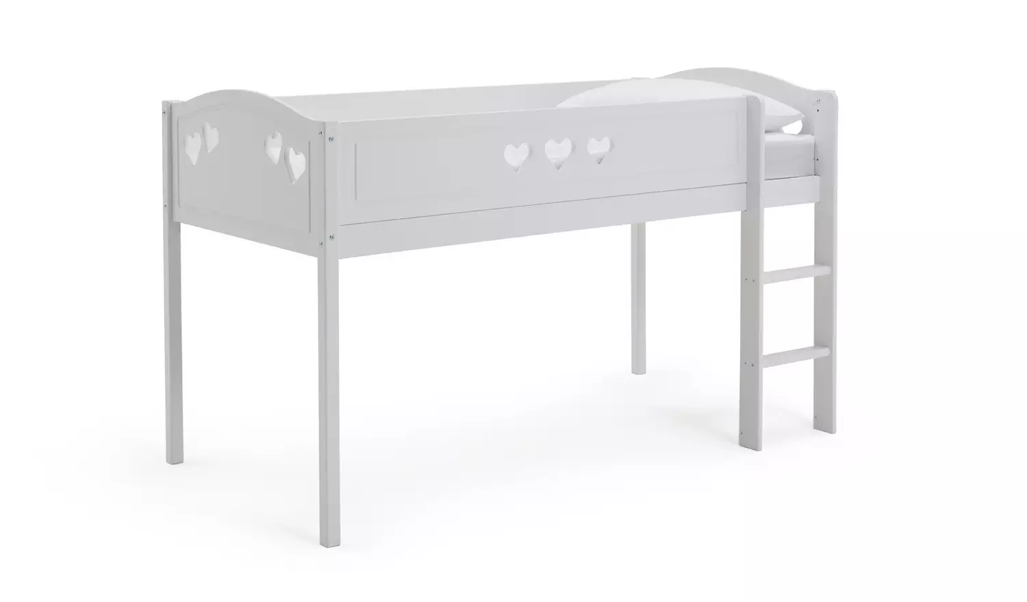 Argos Home Mia Mid Sleeper and Kids Mattress - White