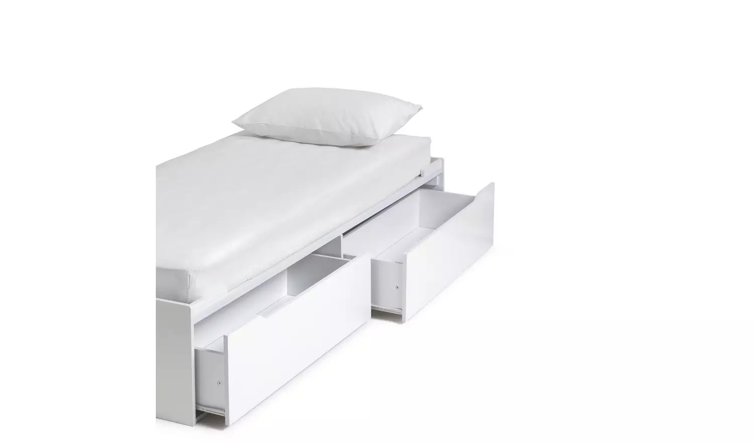 Habitat Lloyd Storage Cabin Bed, Headboard & Mattress -White