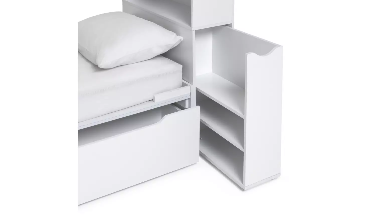 Habitat Lloyd Storage Cabin Bed, Headboard & Mattress -White