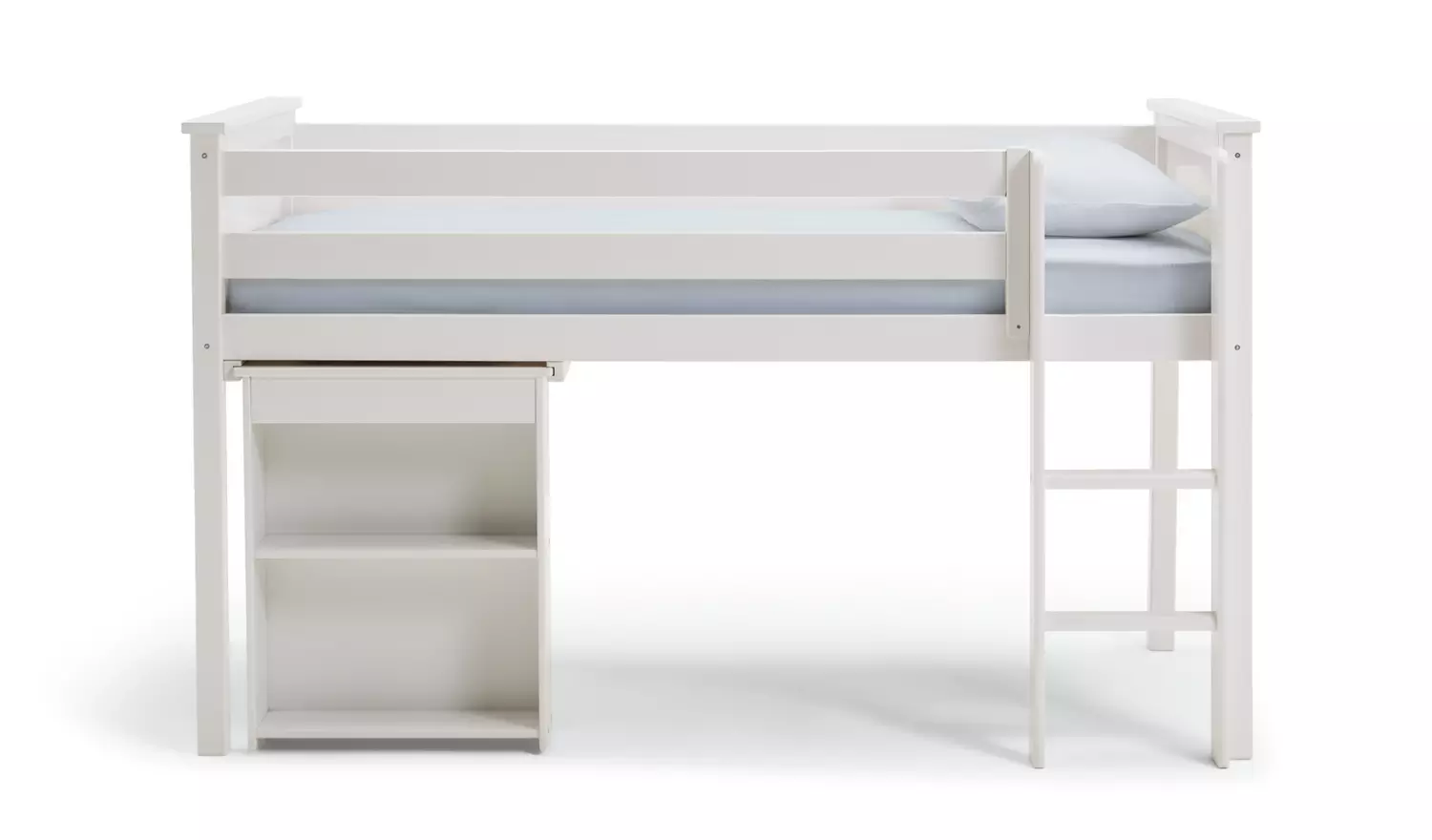 Habitat Brooklyn Mid Sleeper Bed Frame with Desk -White