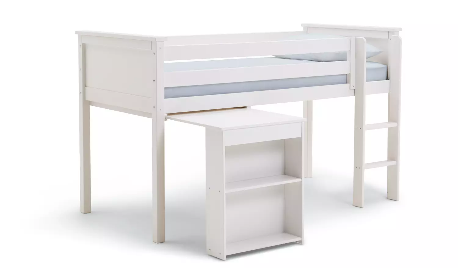 Habitat Brooklyn Mid Sleeper Bed Frame with Desk -White