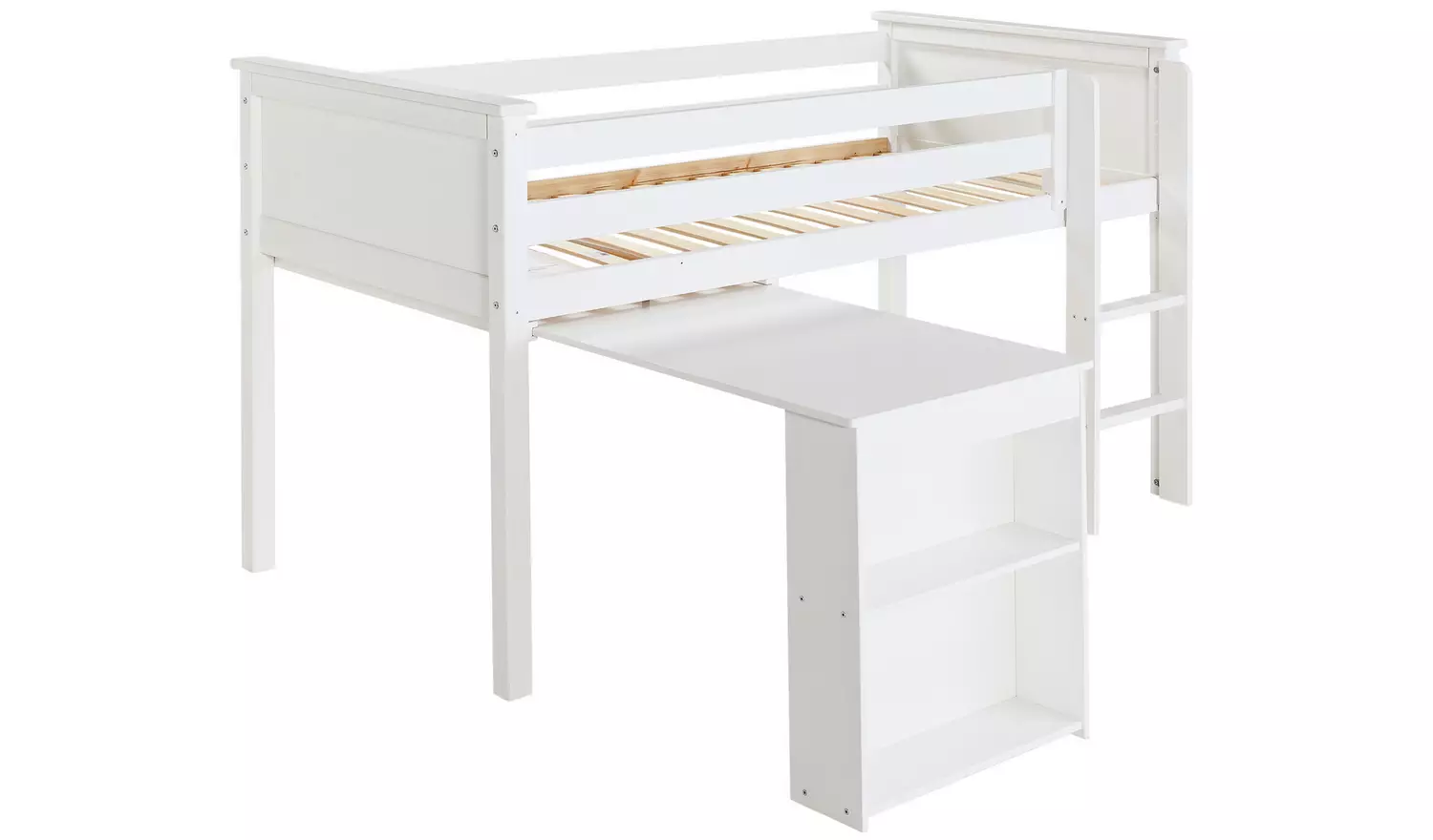 Habitat Brooklyn Mid Sleeper Bed Frame with Desk -White