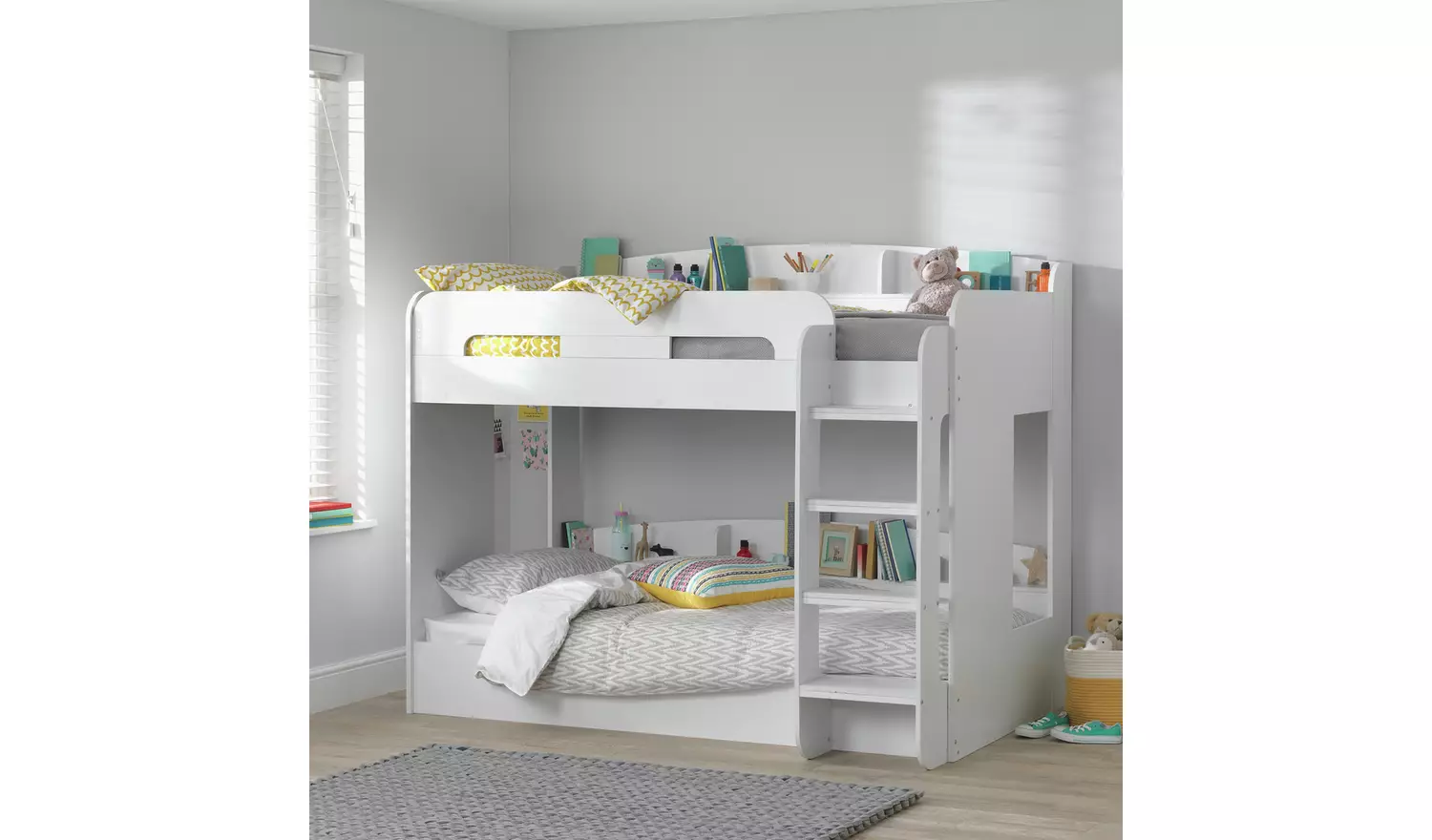 Habitat Ultimate Bunk Bed and 2 Kids Mattresses - White
