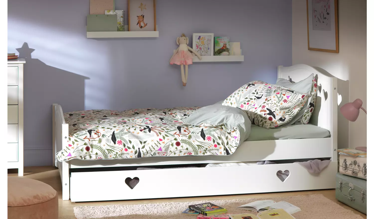Argos Home Mia Small Double Bed Frame With Drawer - White