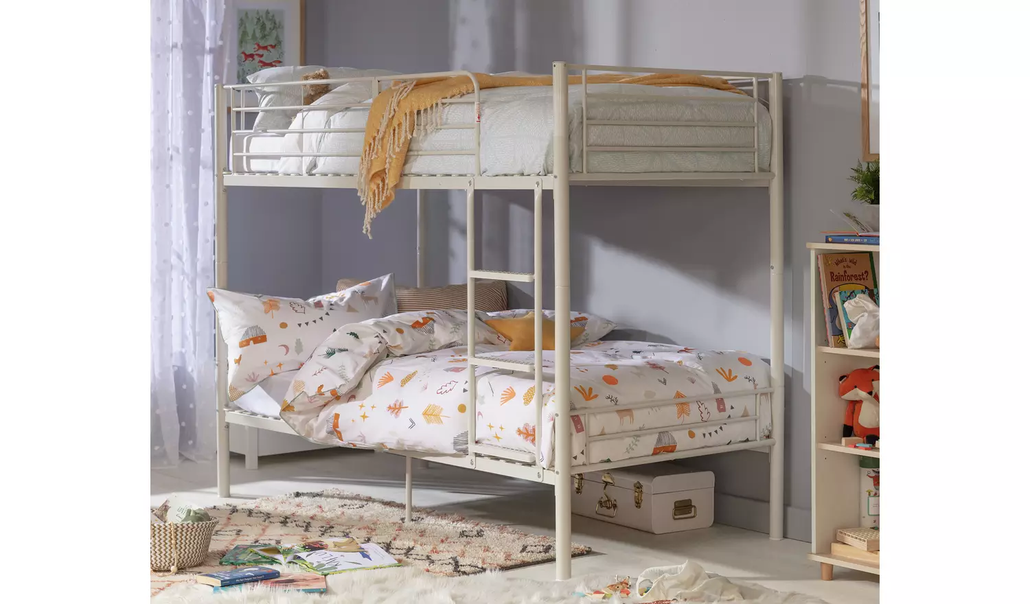Argos Home Mason Metal Bunk Bed - White