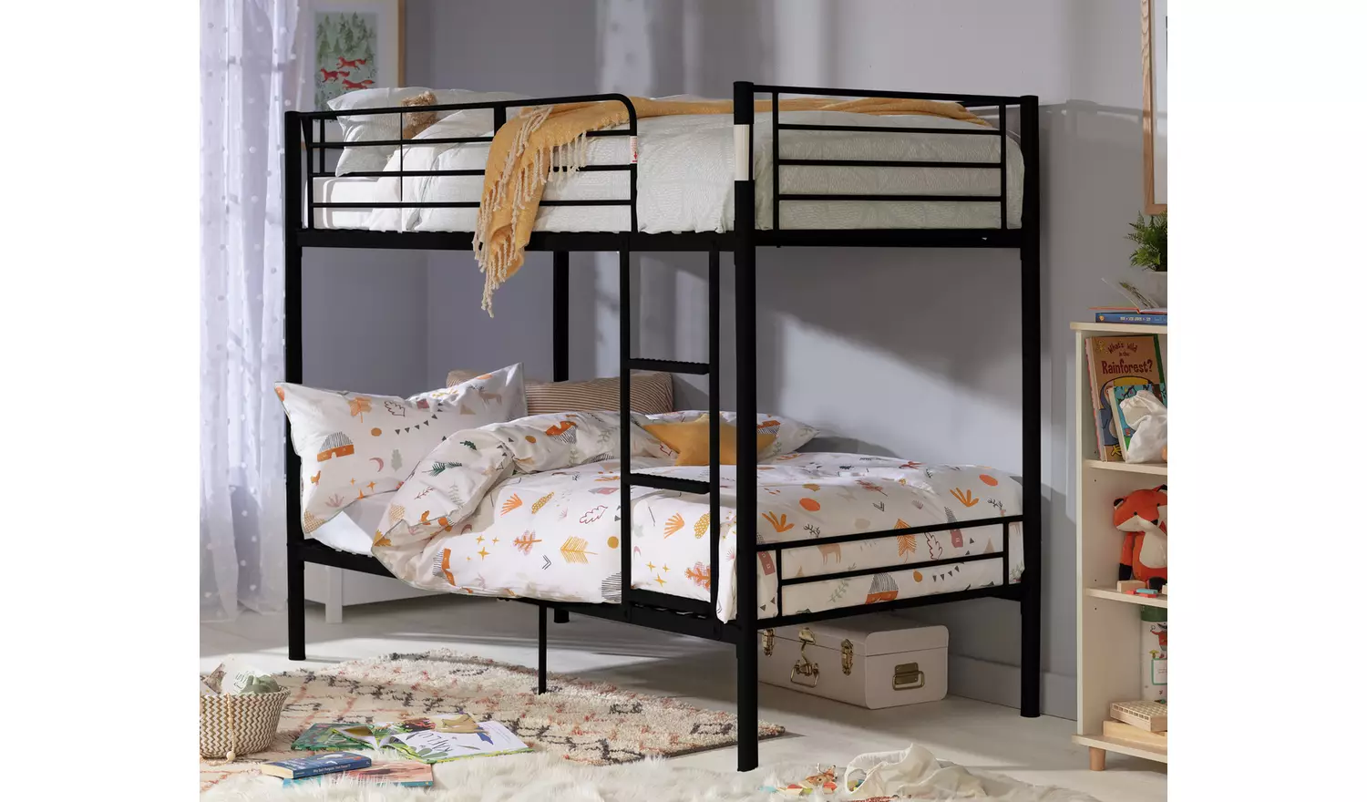 Argos Home Mason Metal Bunk Bed - Black