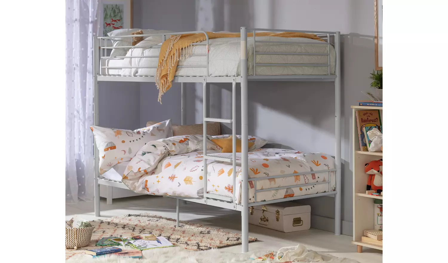Argos Home Mason Metal Bunk Bed - Silver