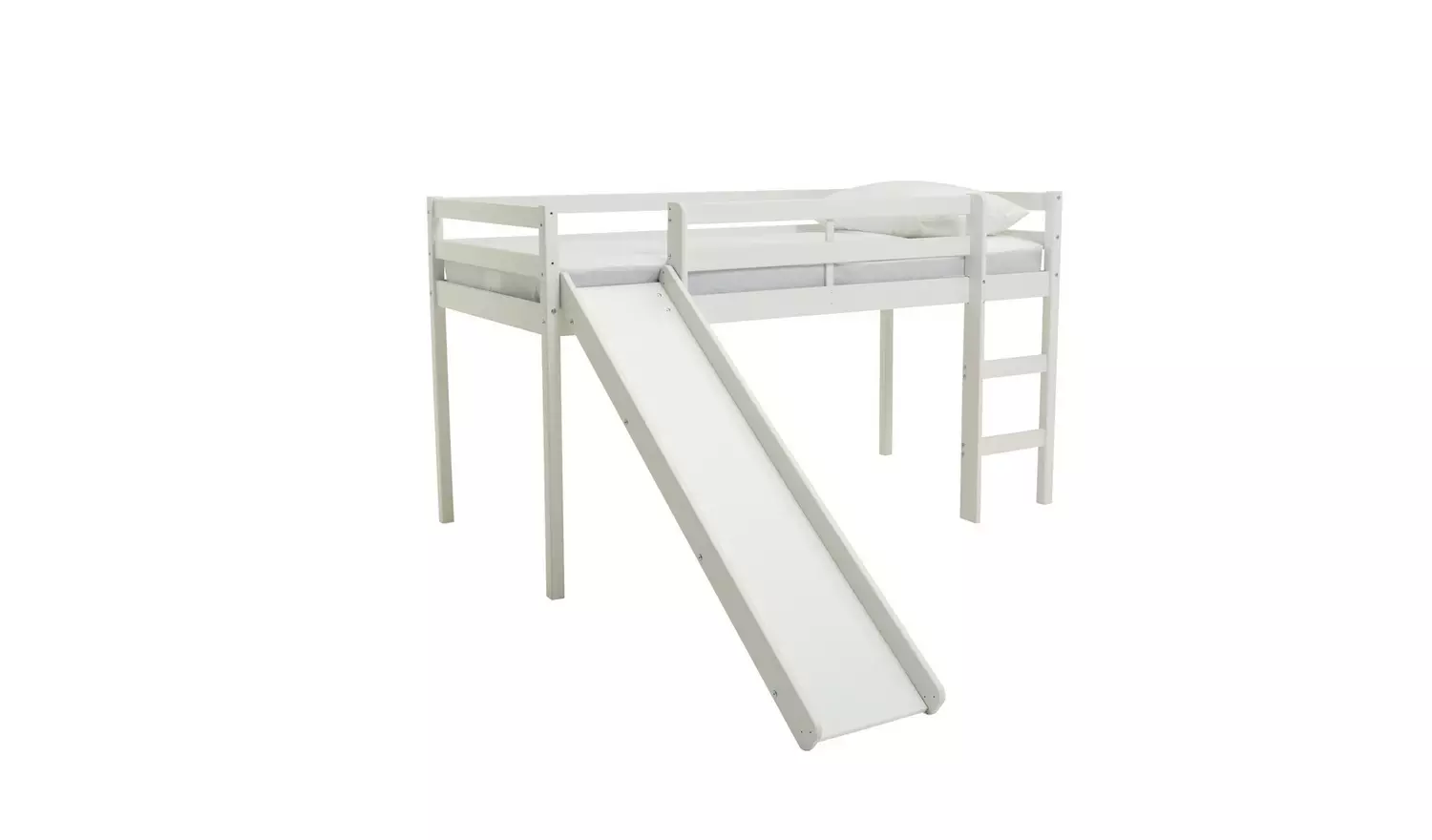 Argos Home Kaycie Mid Sleeper, Slide & Kids Mattress - White