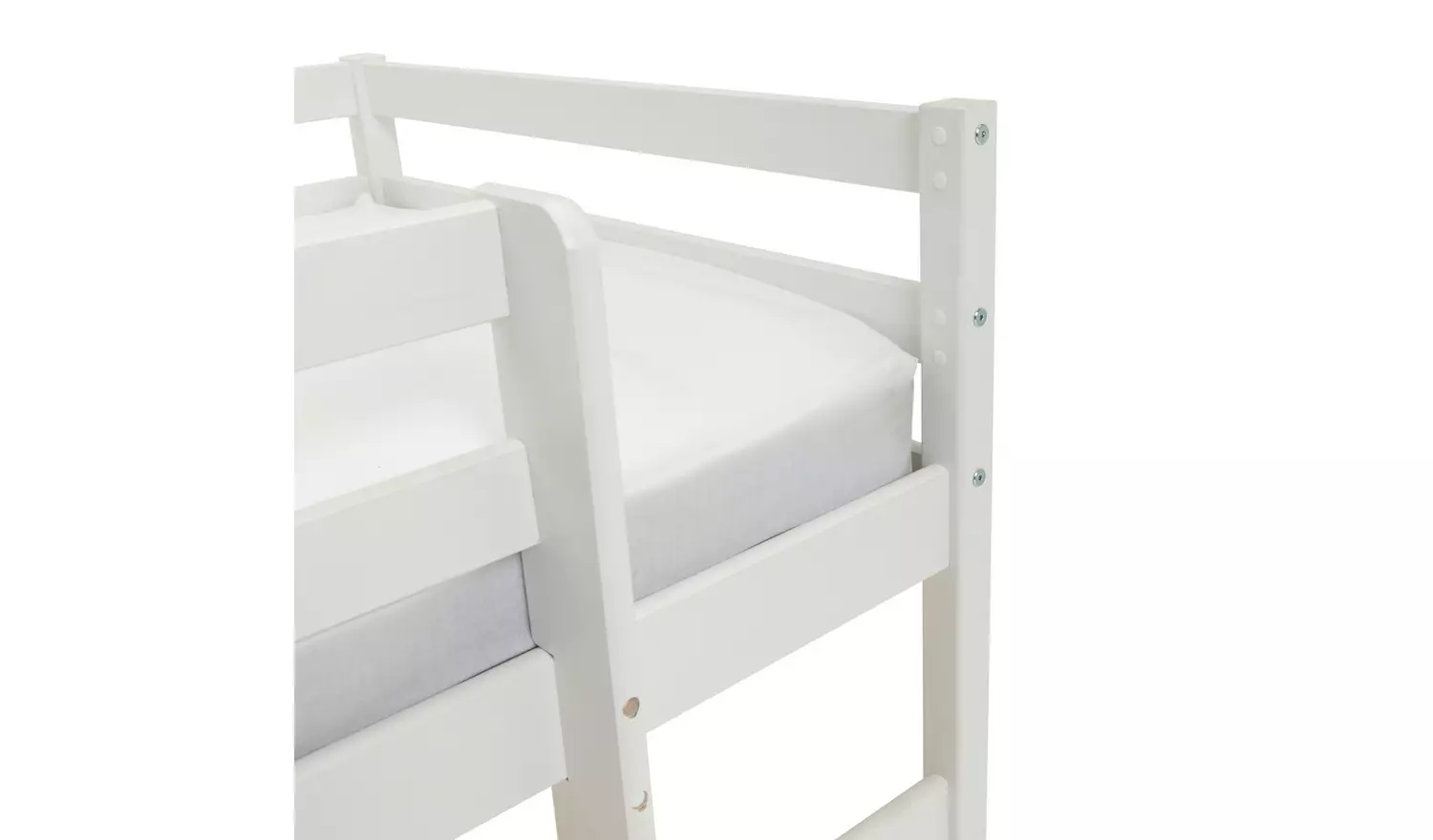 Argos Home Kaycie Mid Sleeper, Slide & Kids Mattress - White