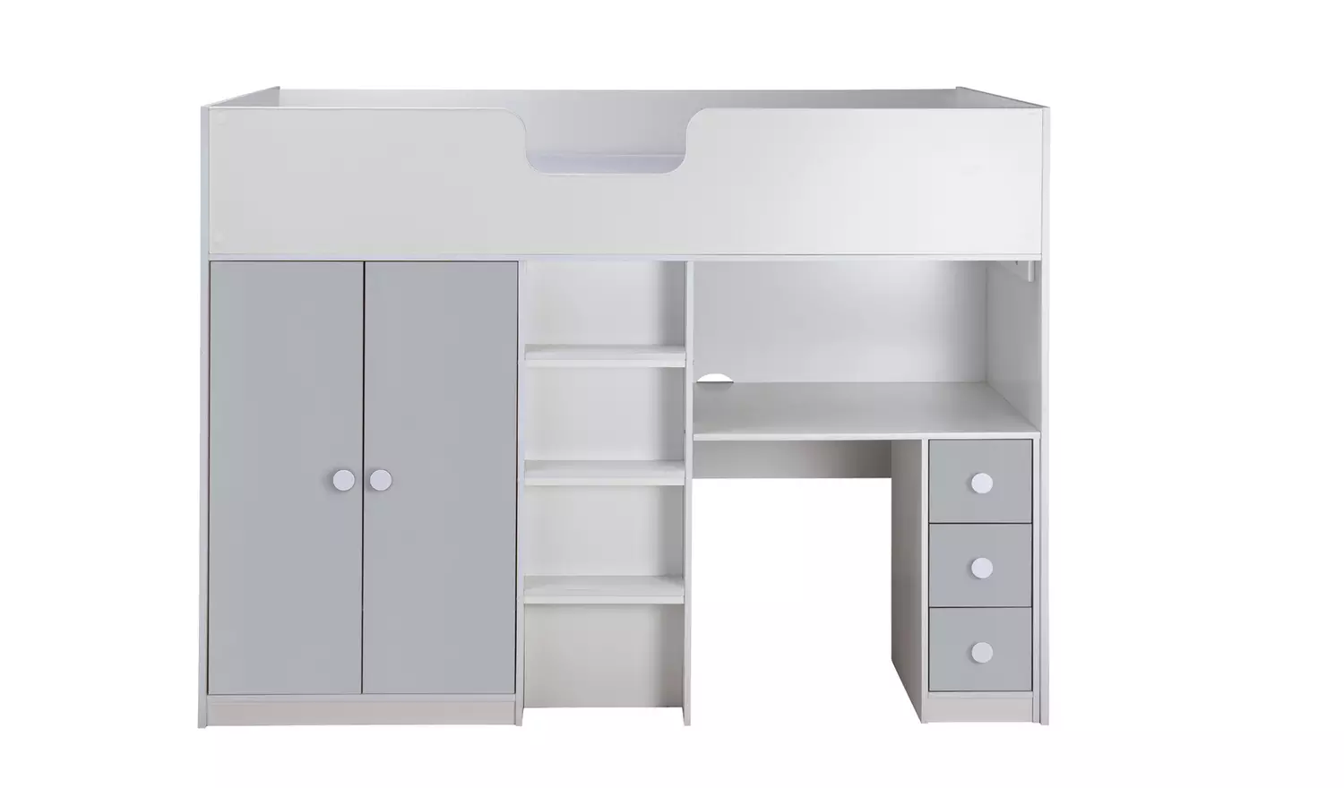 Habitat Jackson High Sleeper Bed Frame - White and Grey