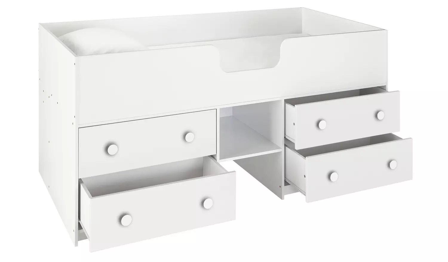 Habitat Jackson Storage Mid Sleeper Bed - White