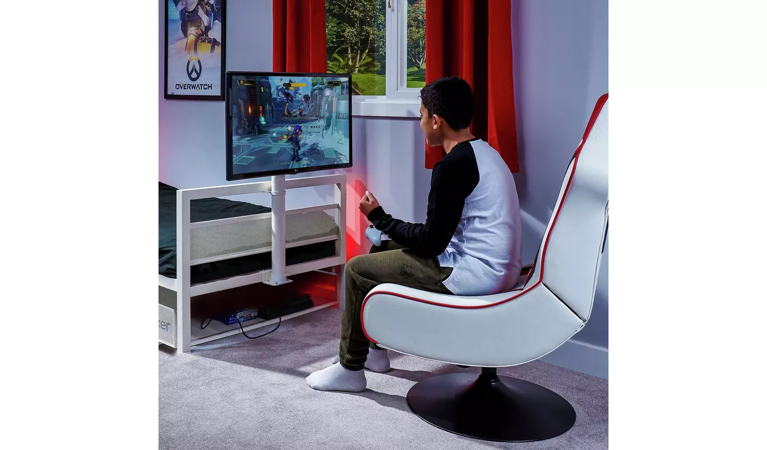 X Rocker BaseCamp TV and Gaming Bed & Kids Mattress - White