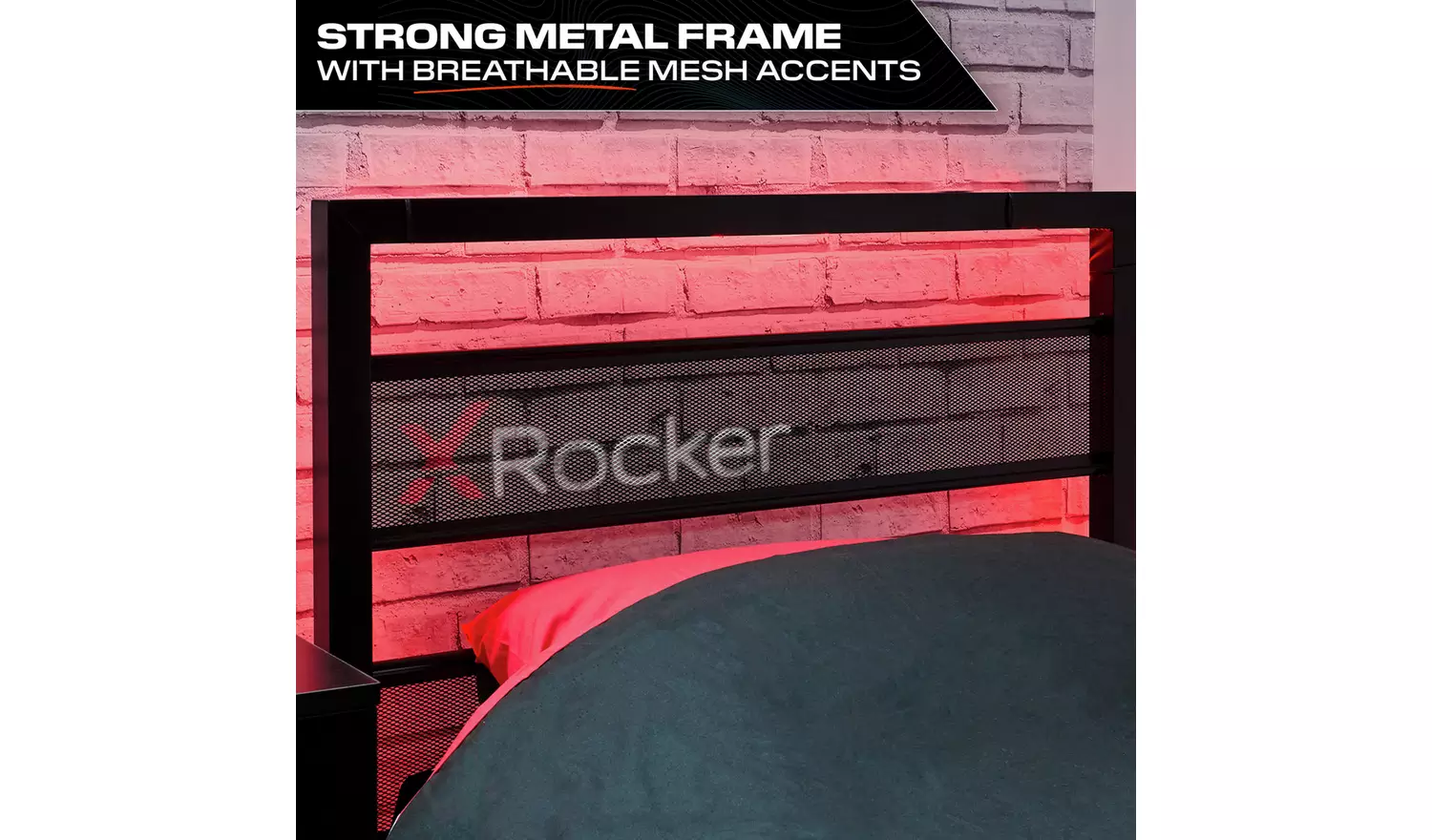 X Rocker BaseCamp TV and Gaming Bed Frame - Black