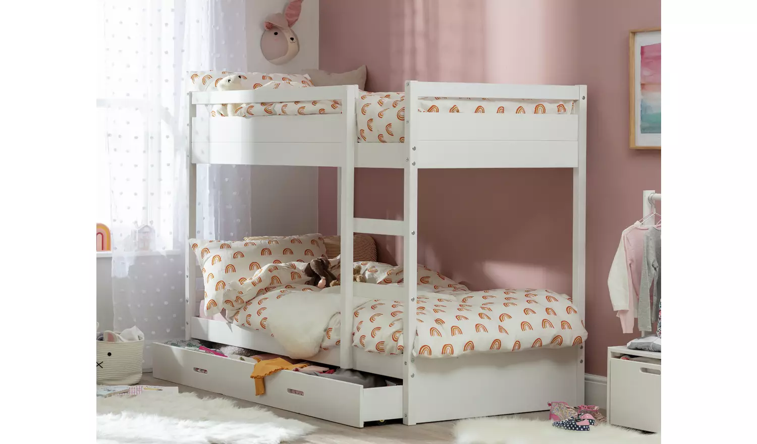 Habitat Rico Bunk Bed with Drawer - White