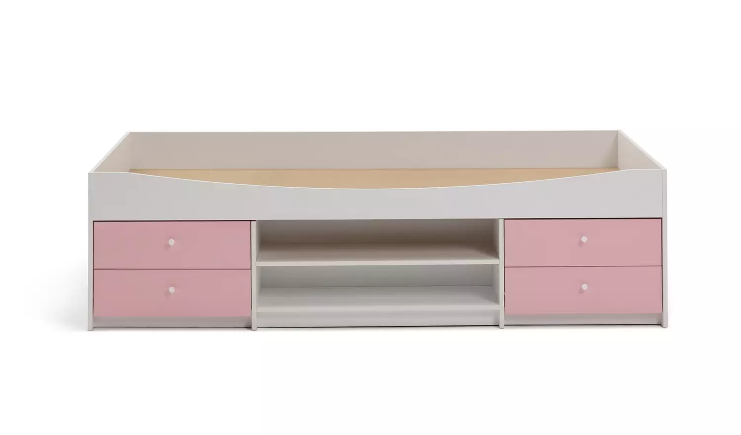 Argos Home Malibu Storage Cabin Bed - Pink & White