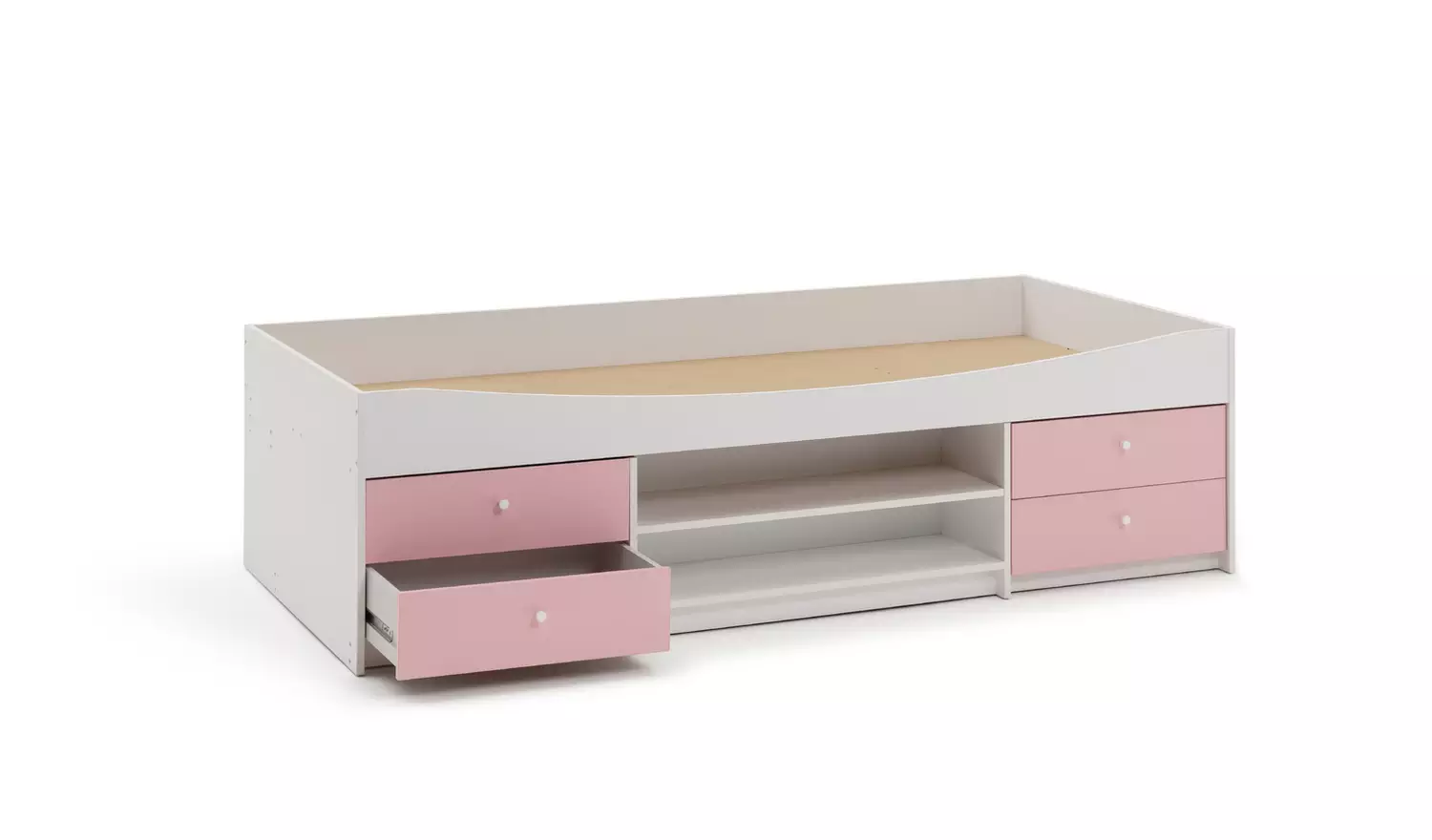Argos Home Malibu Storage Cabin Bed - Pink & White