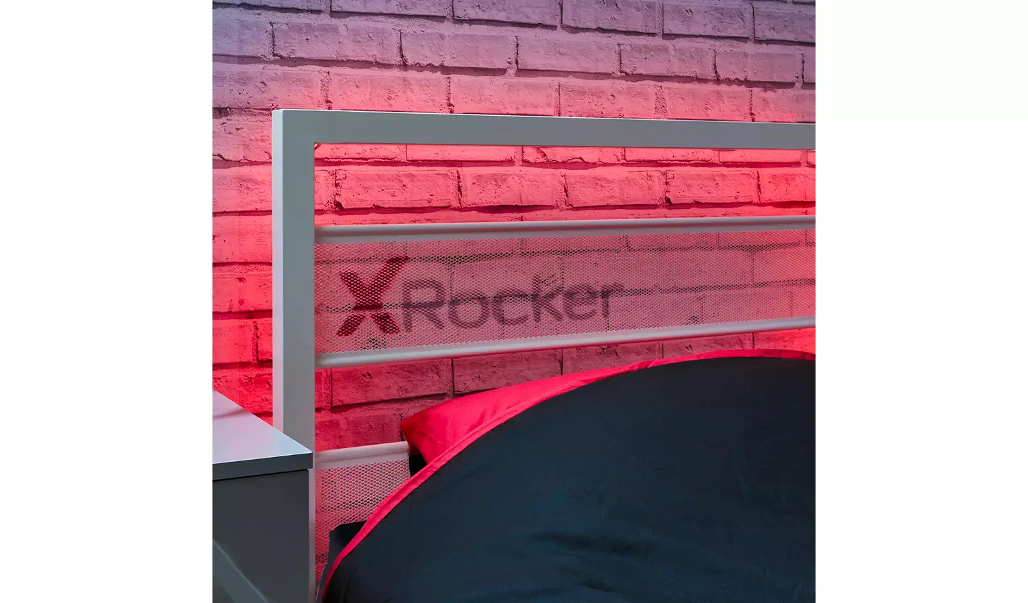 X Rocker Basecamp TV and Gaming Bed Frame - White